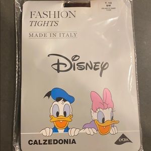 Donald and Daisy Duck Disney Tights Hoisery Black